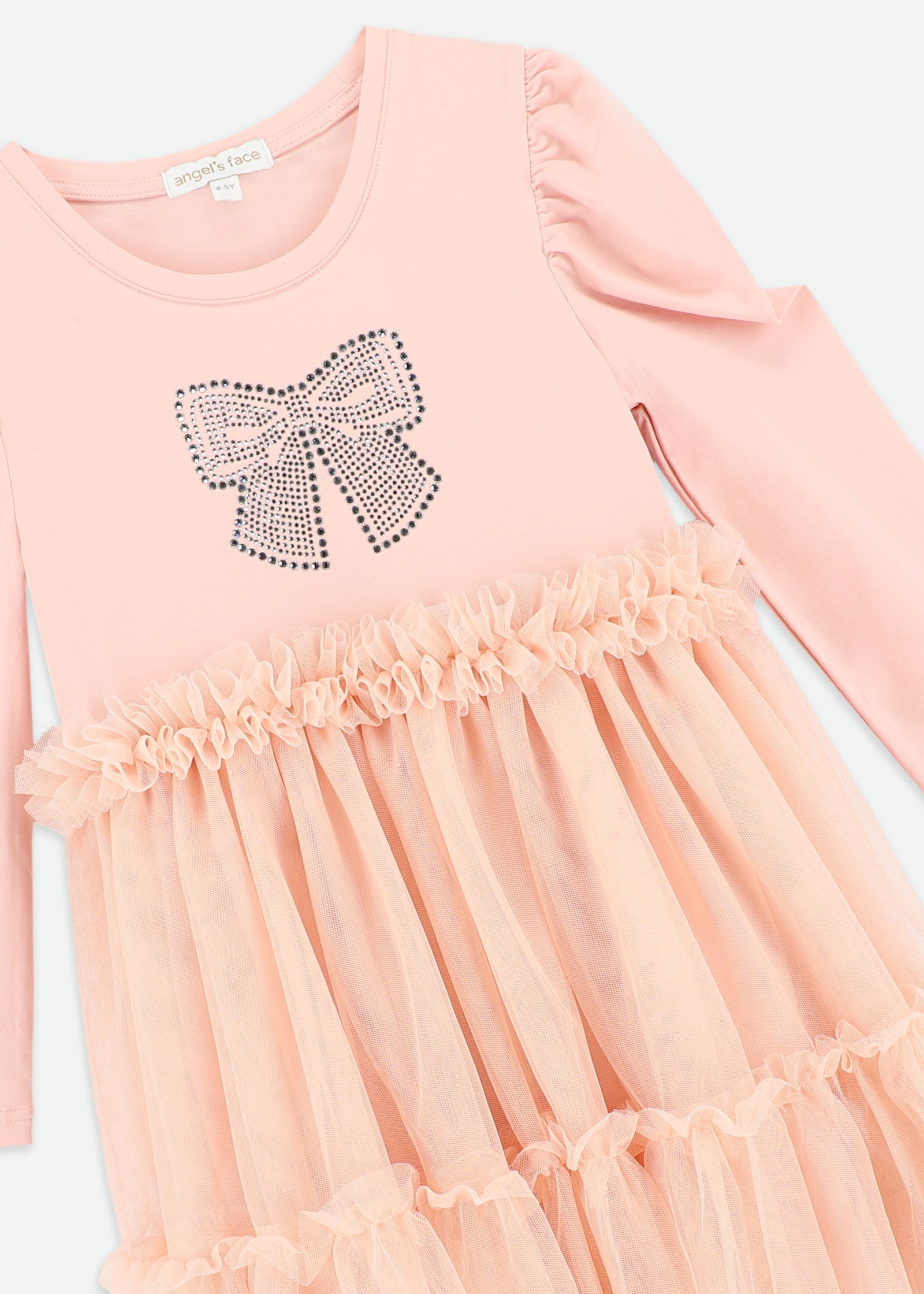 Winter Pleated Tulle  Dress Blush Pink