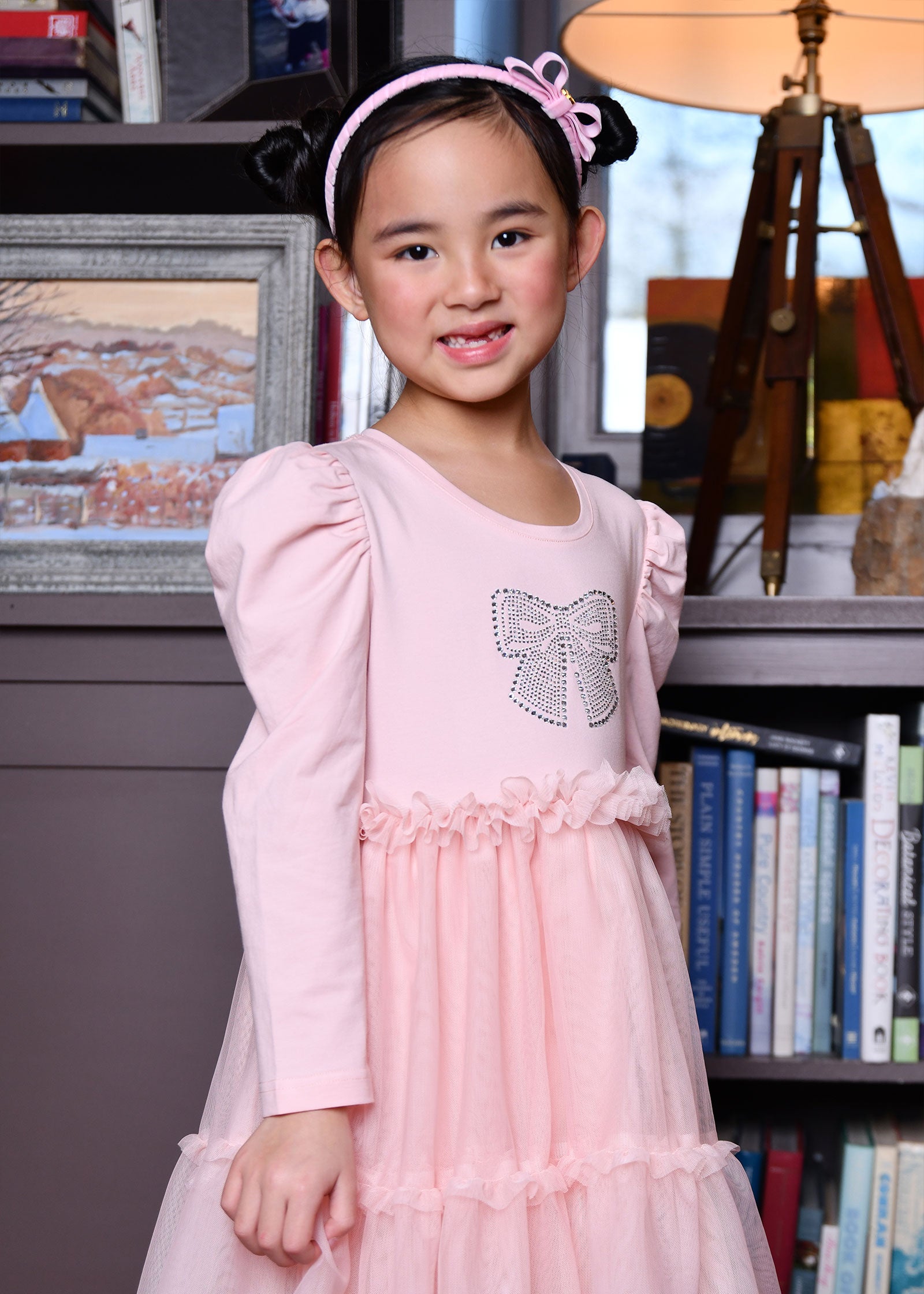 Winter Pleated Tulle  Dress Blush Pink