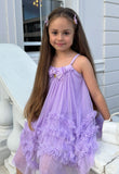 Zigzag Tulle Dress Lilac