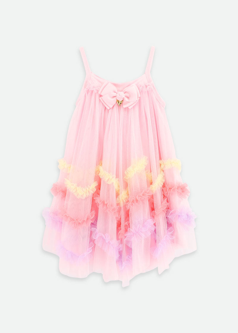 Zigzag Tulle Dress Pale Pink