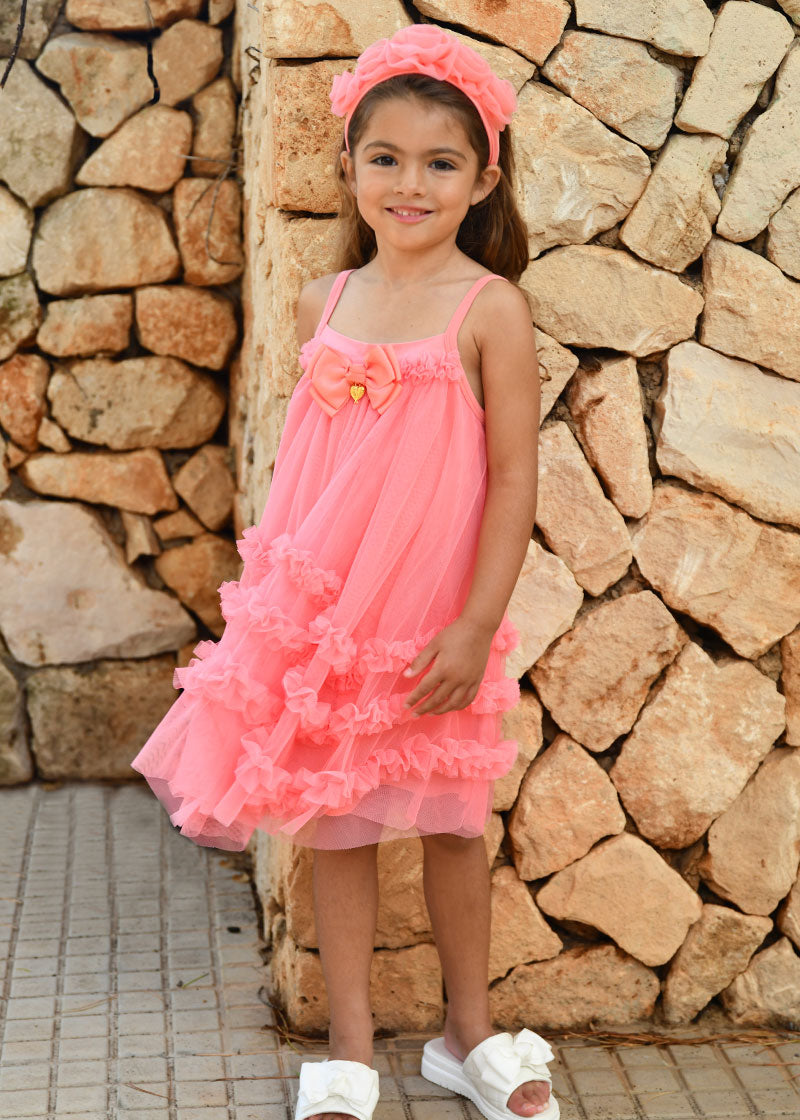 Zigzag Tulle Dress Coral Angel s Face