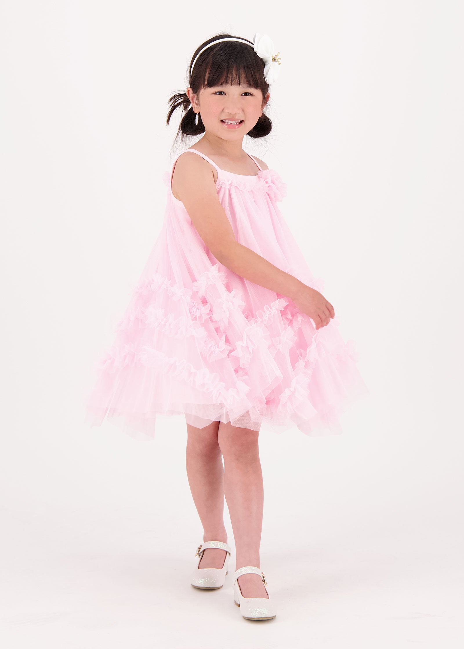 Zigzag Tulle Dress Fairy Pink