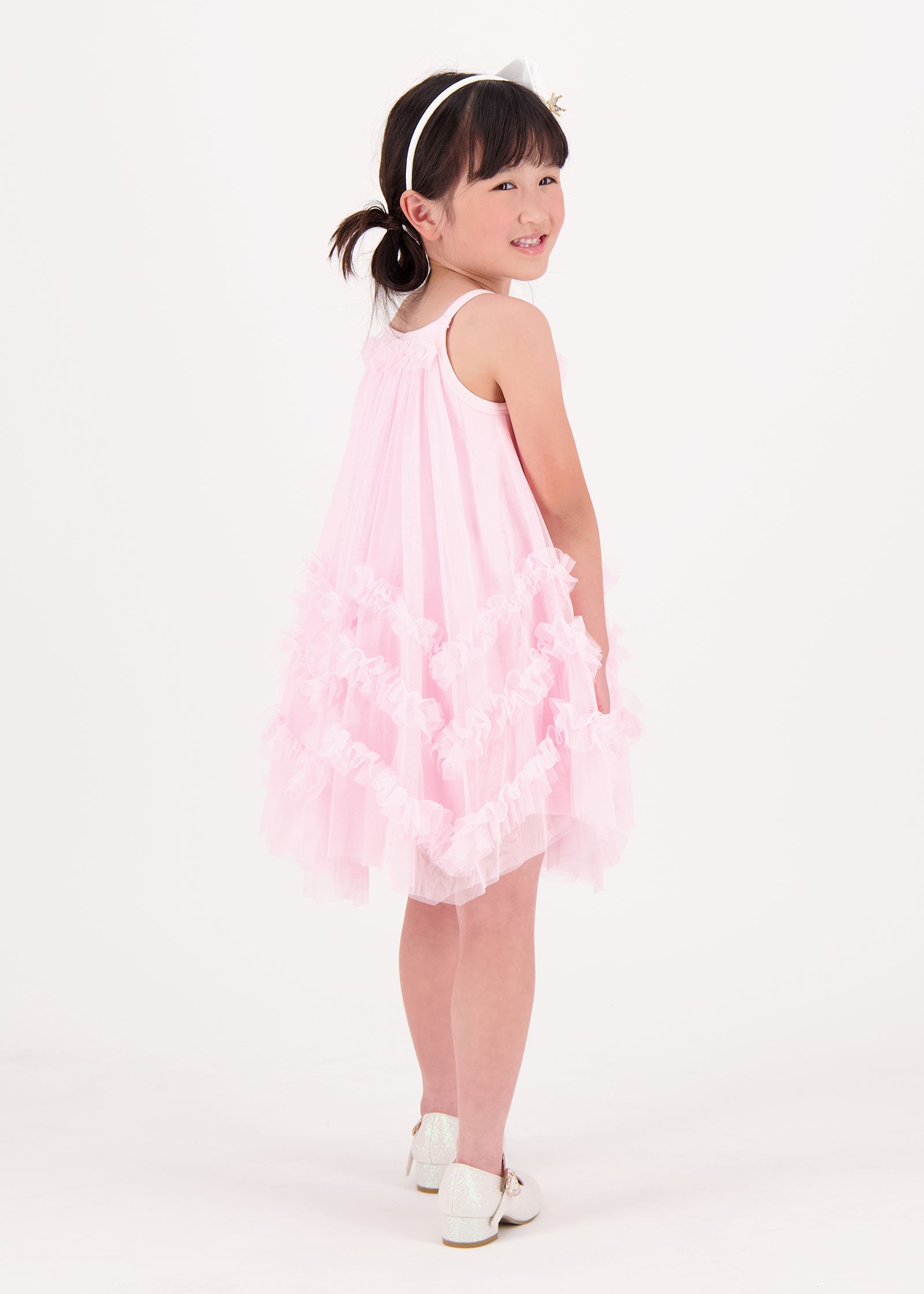 Zigzag Tulle Dress Fairy Pink