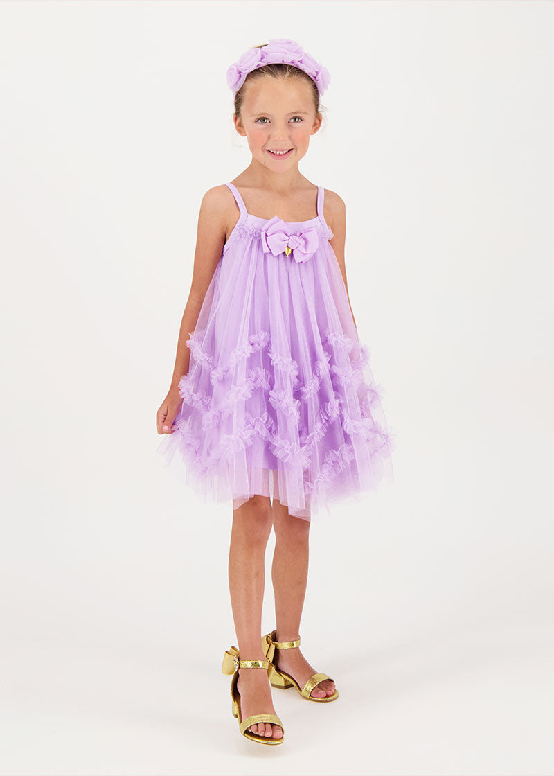 Zigzag Tulle Dress Lilac