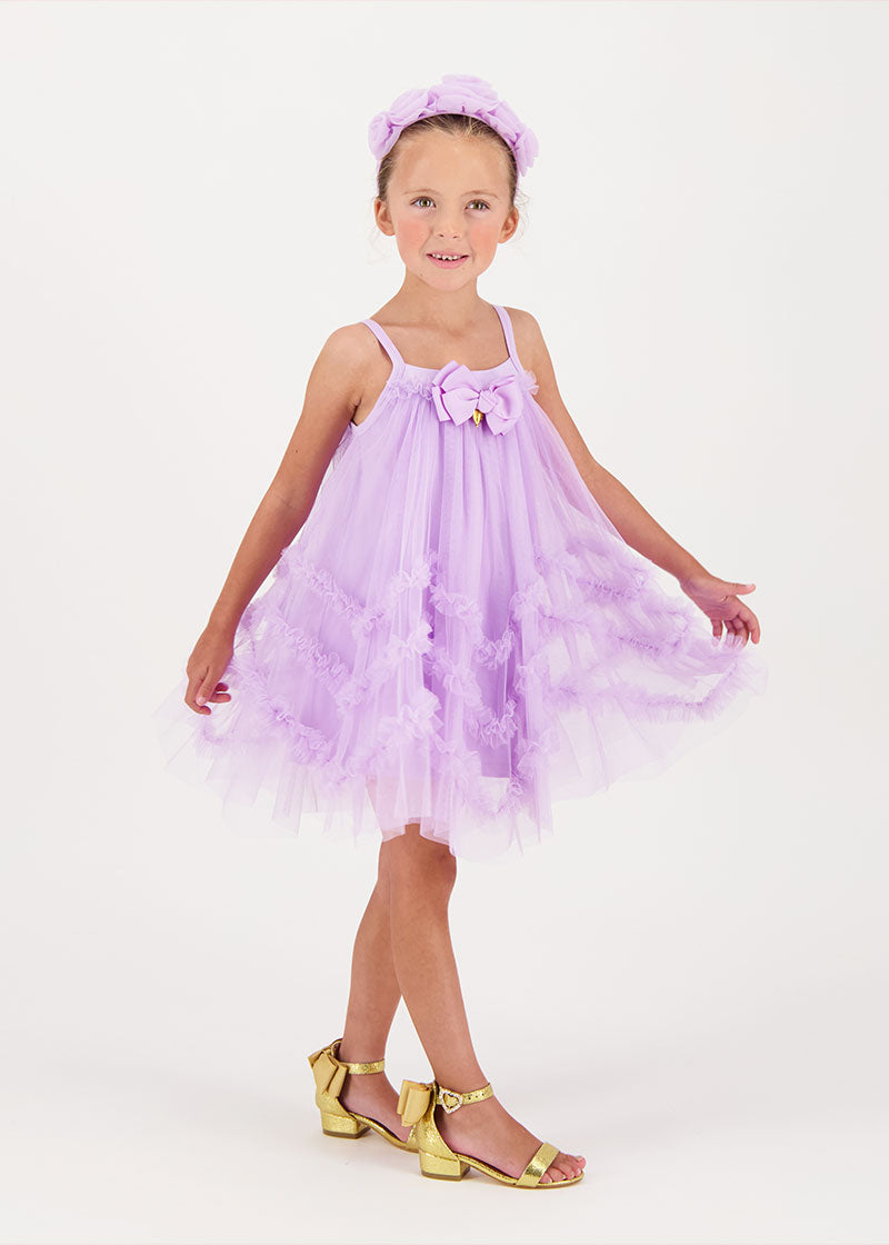 Zigzag Tulle Dress Lilac