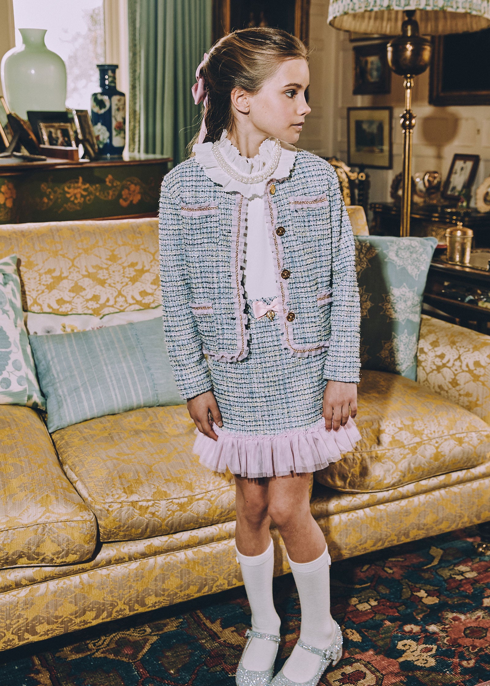 Marylou Jacket & Skirt Set Blue – Angel's Face