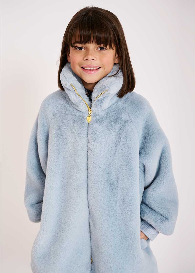 Oscars Smile Fur Jacket Blue