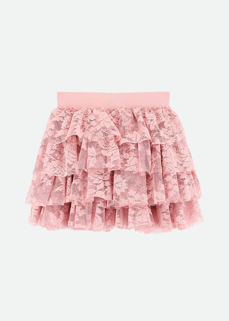 Abbie Lace Skirt Tea Rose