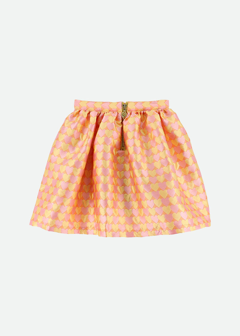 Alba Skirt Apricot Hearts