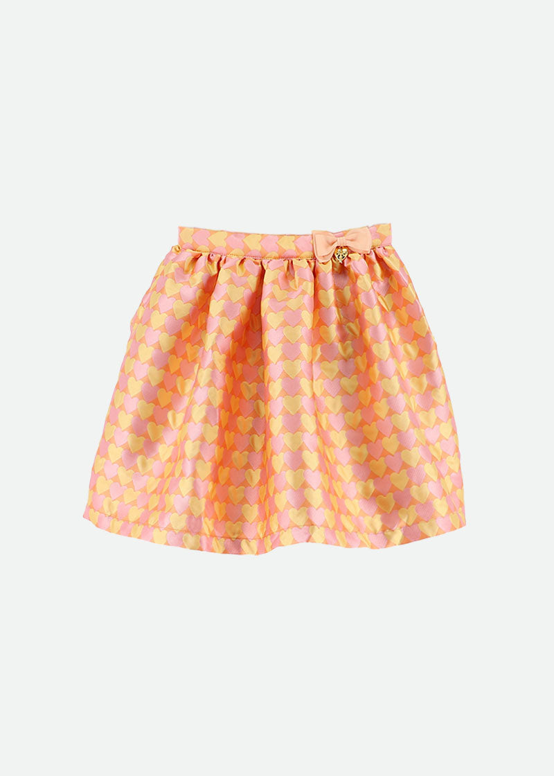 Alba Skirt Apricot Hearts