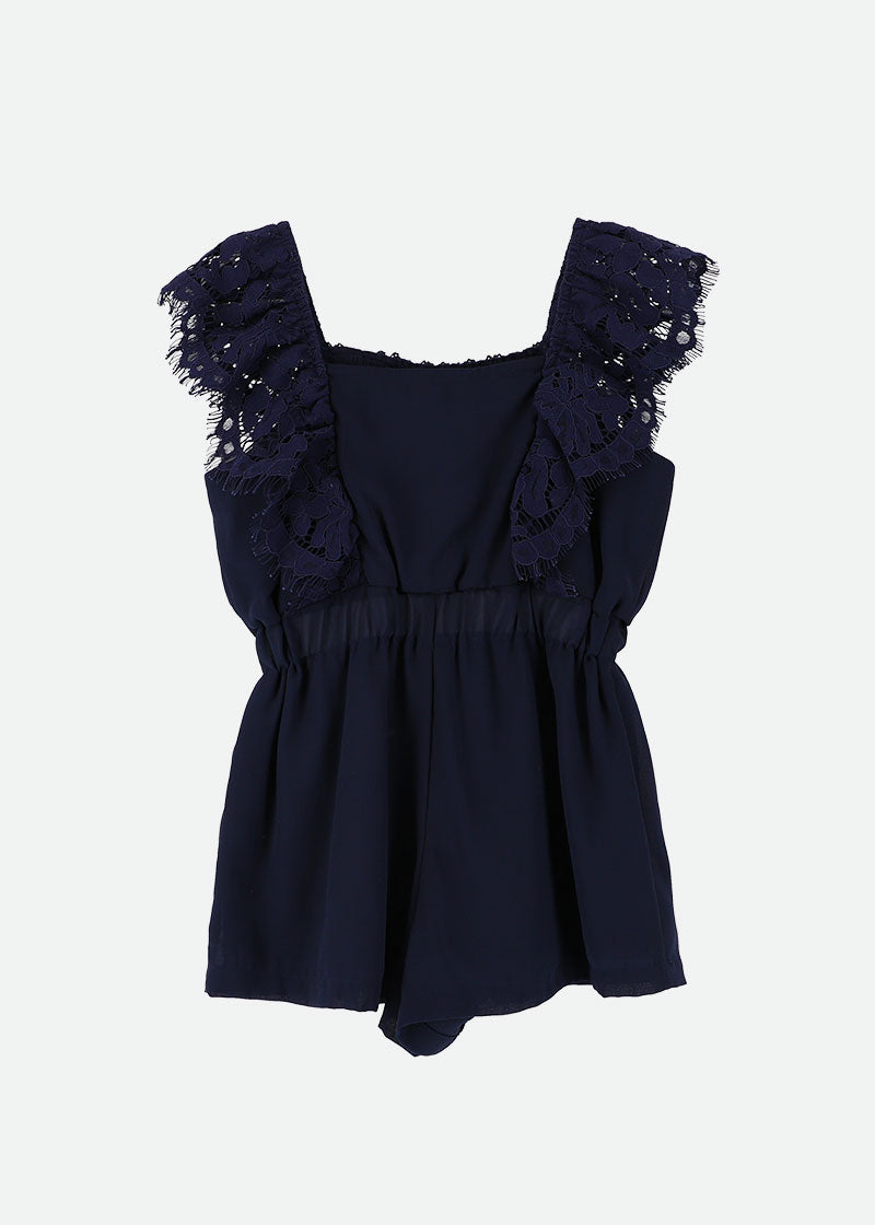 Navy best sale lace playsuit