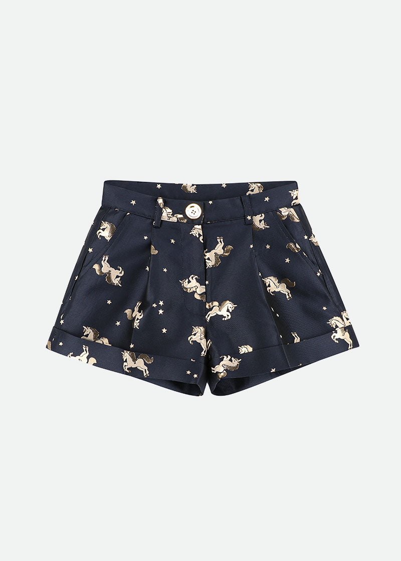 Bermuda Unicorn Jacquard Shorts Navy