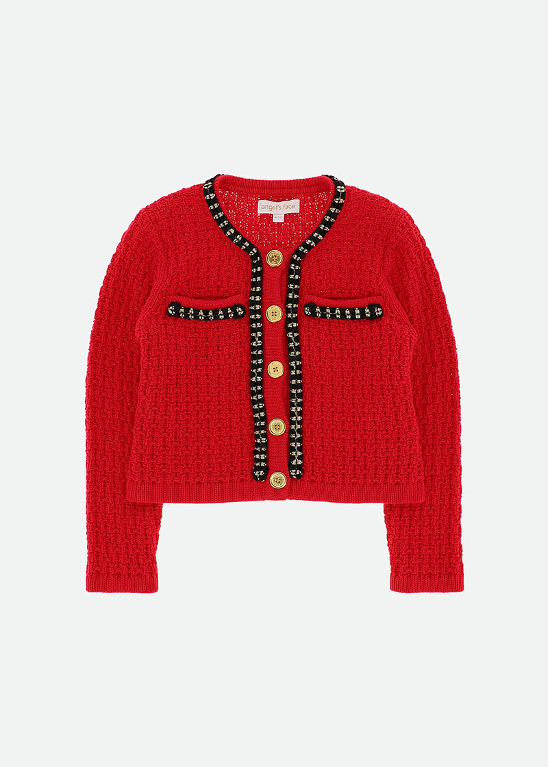 Bonheur Knitted Jacket Red