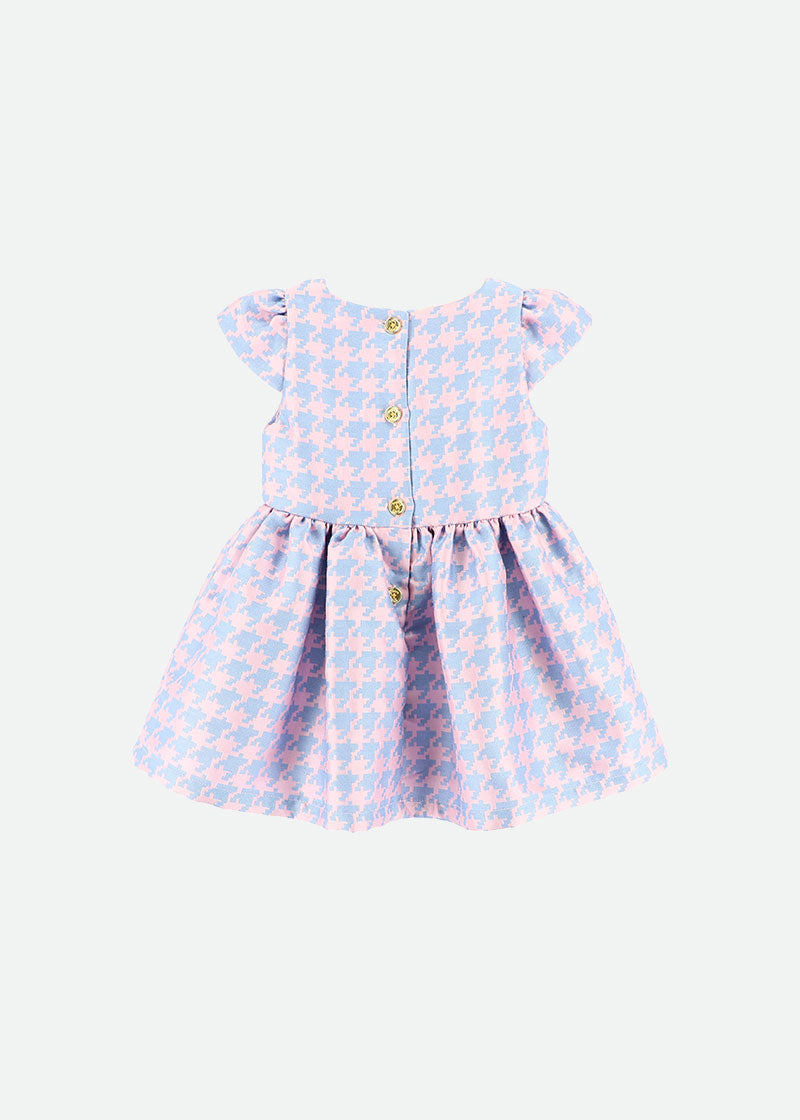 Calypso Baby Houndstooth Dress Blue