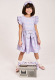Calypso Houndstooth Dress Blue