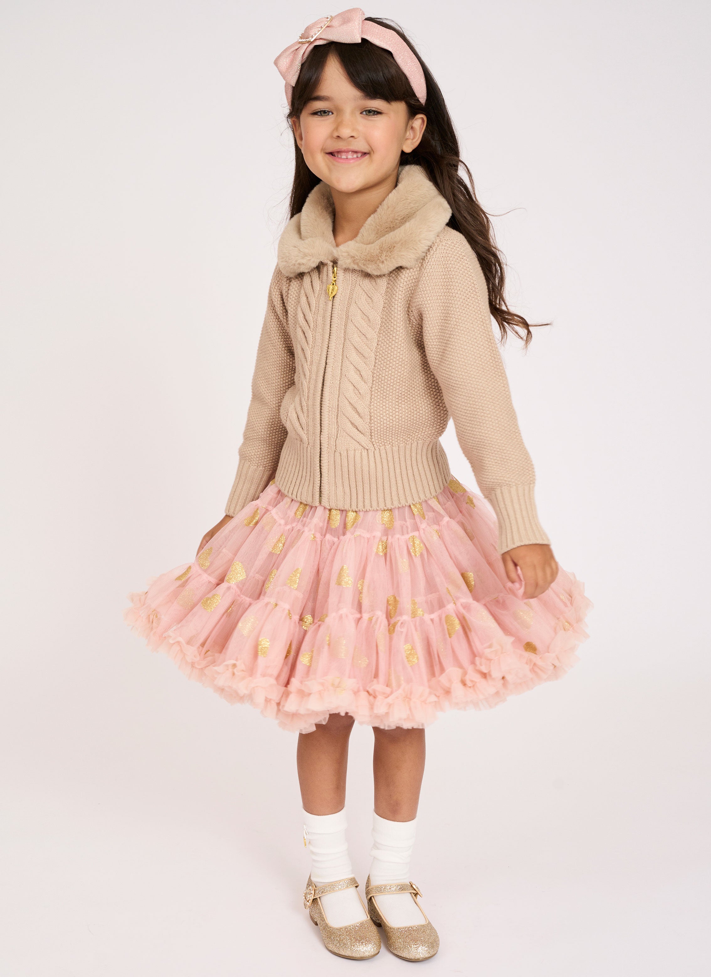 Celine Zip Cardigan Sand