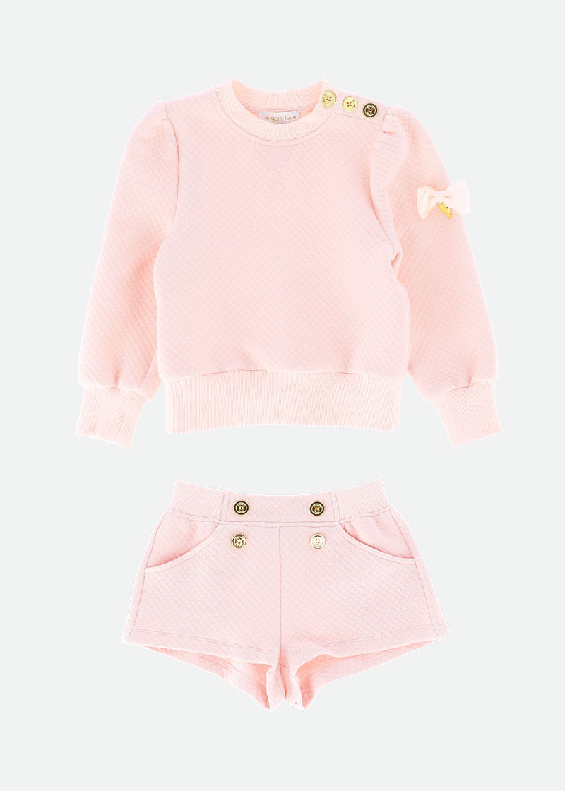 Cherish Top And Shorts Set Ballet Pink