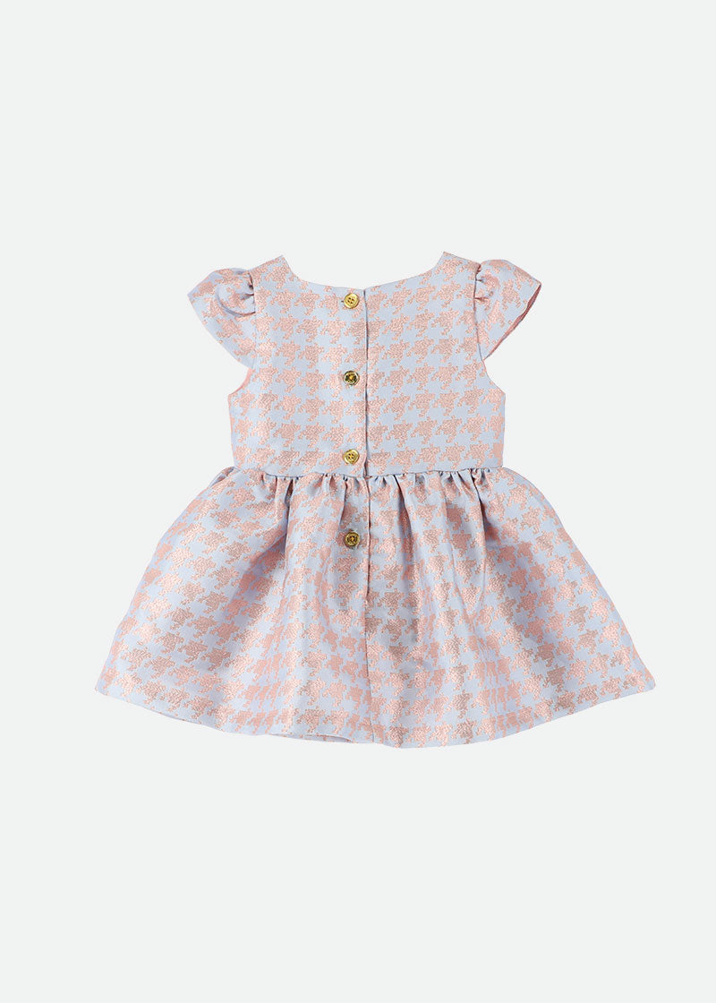 Chess Baby Houndstooth Dress Blue