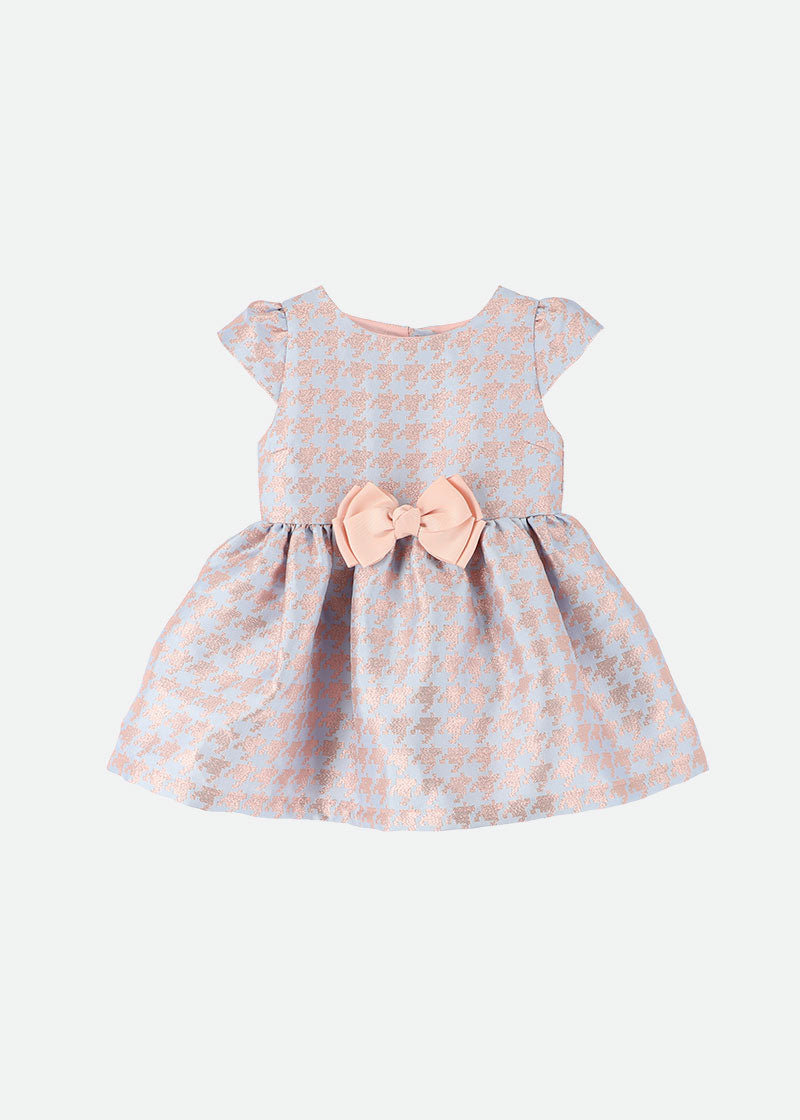 Chess Baby Houndstooth Dress Blue