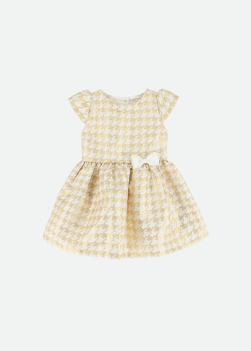 Chess Baby Houndstooth Dress Snowdrop