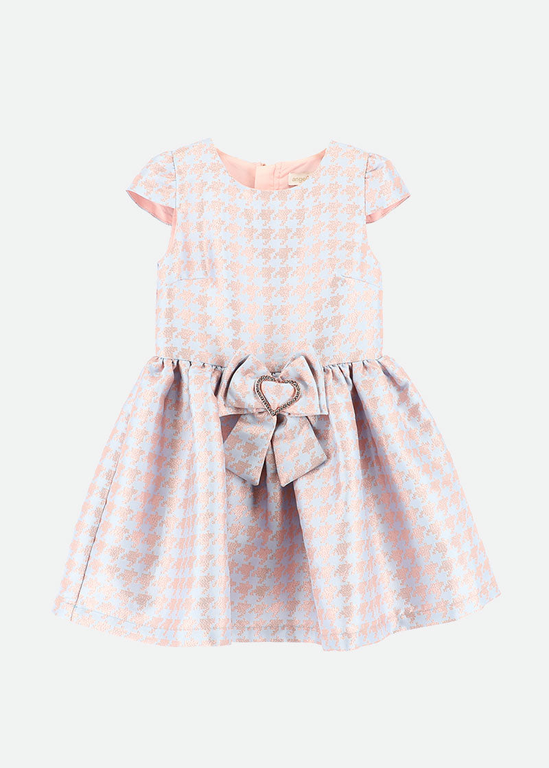 Chess Houndstooth Dress Blue Rose Gold