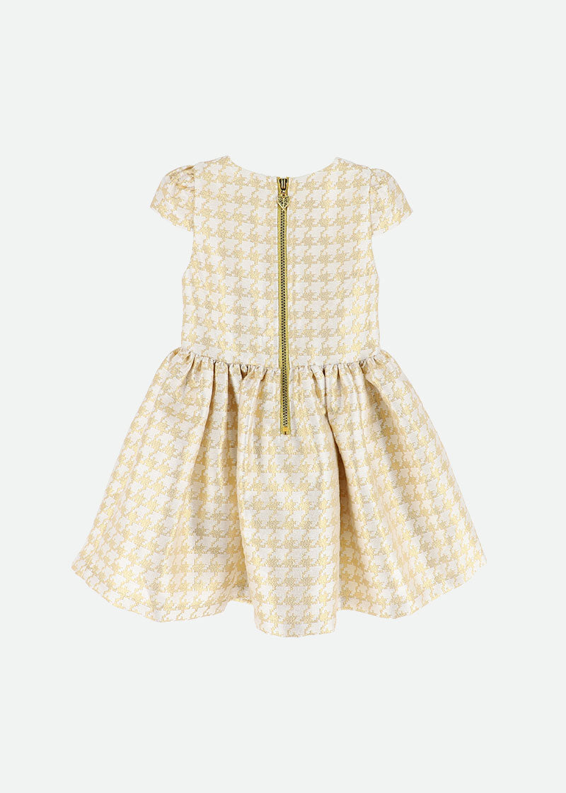 Chess Houndstooth Dress Snowdrop