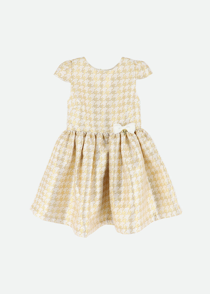 Chess Houndstooth Dress Snowdrop