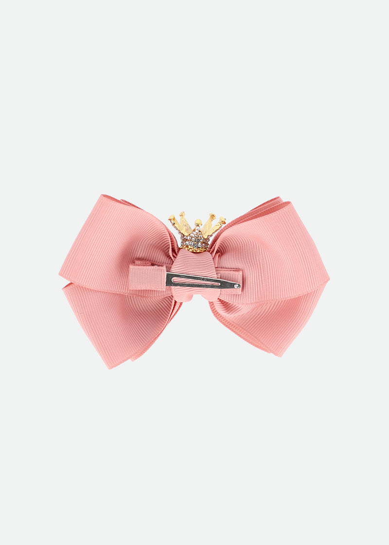 Crown Big Bow Blush Pink