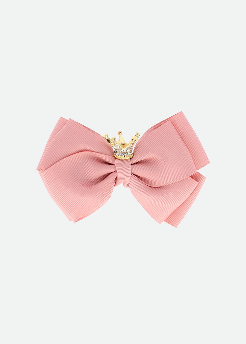 Crown Big Bow Blush Pink