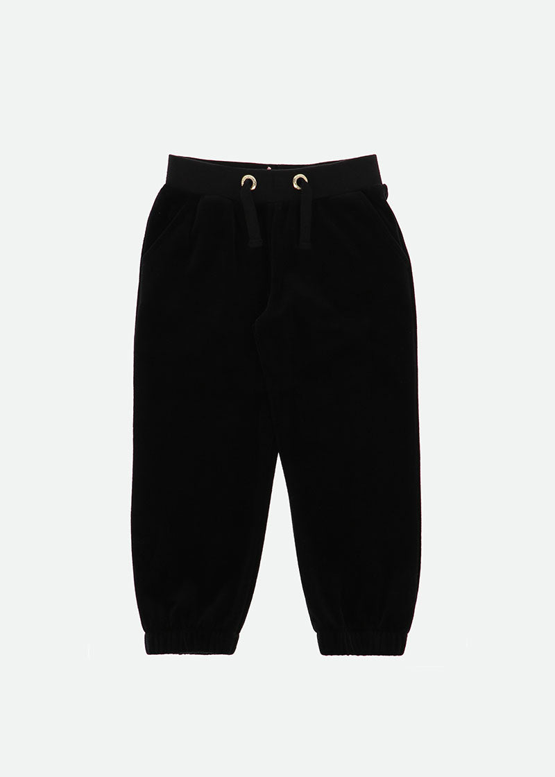 Dacota Velour Jogger Black