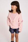 Delphine Cable Cardigan Pink