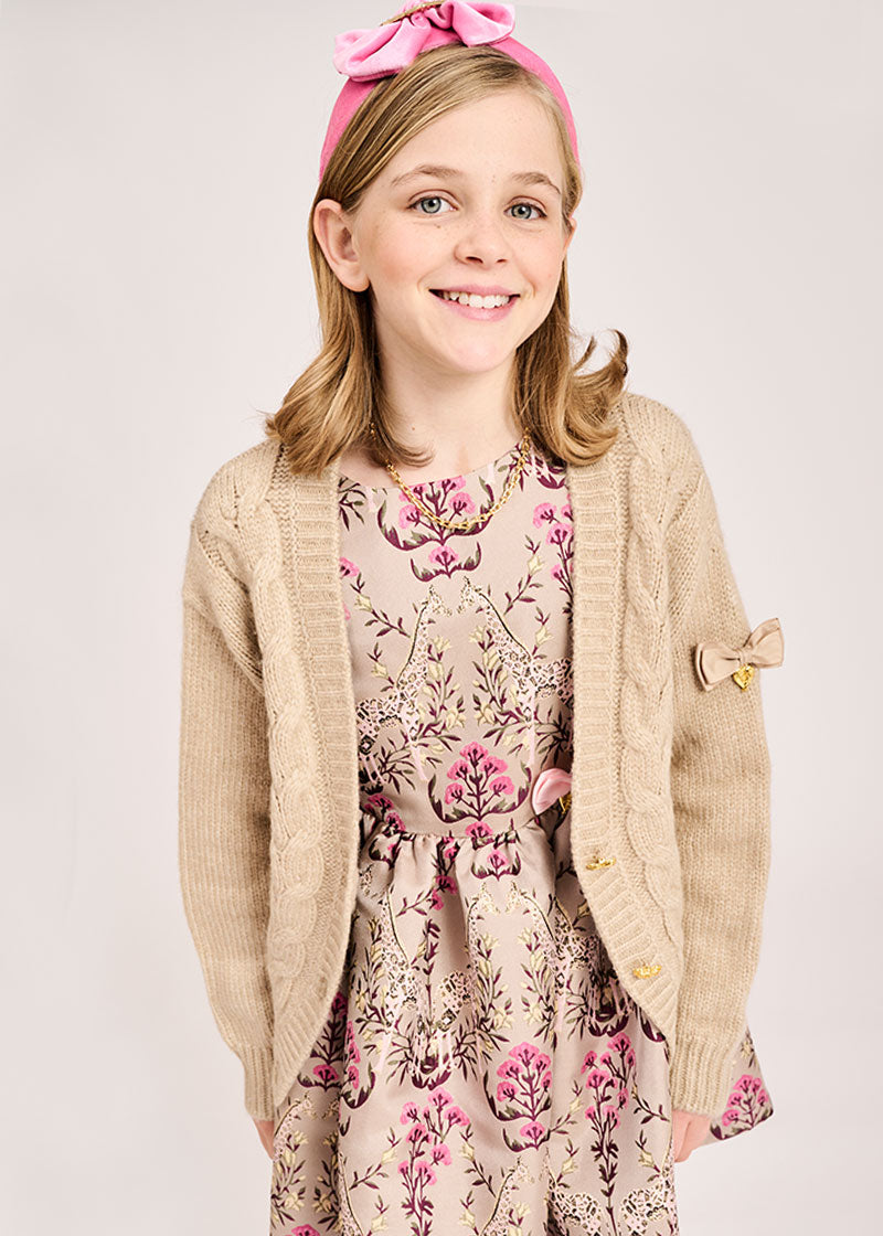 Delphine Cable Cardigan Sand