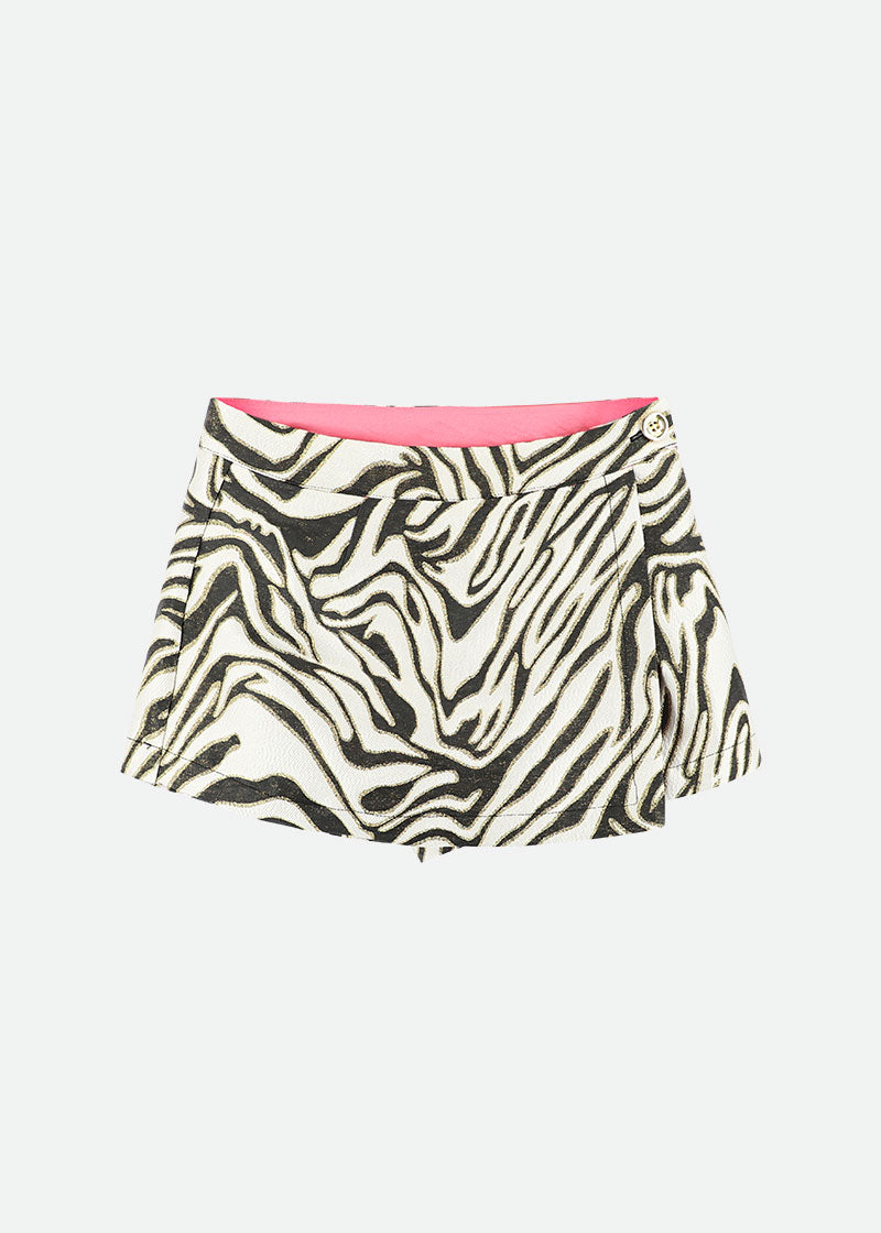 Delta Zebra Skort White/Black