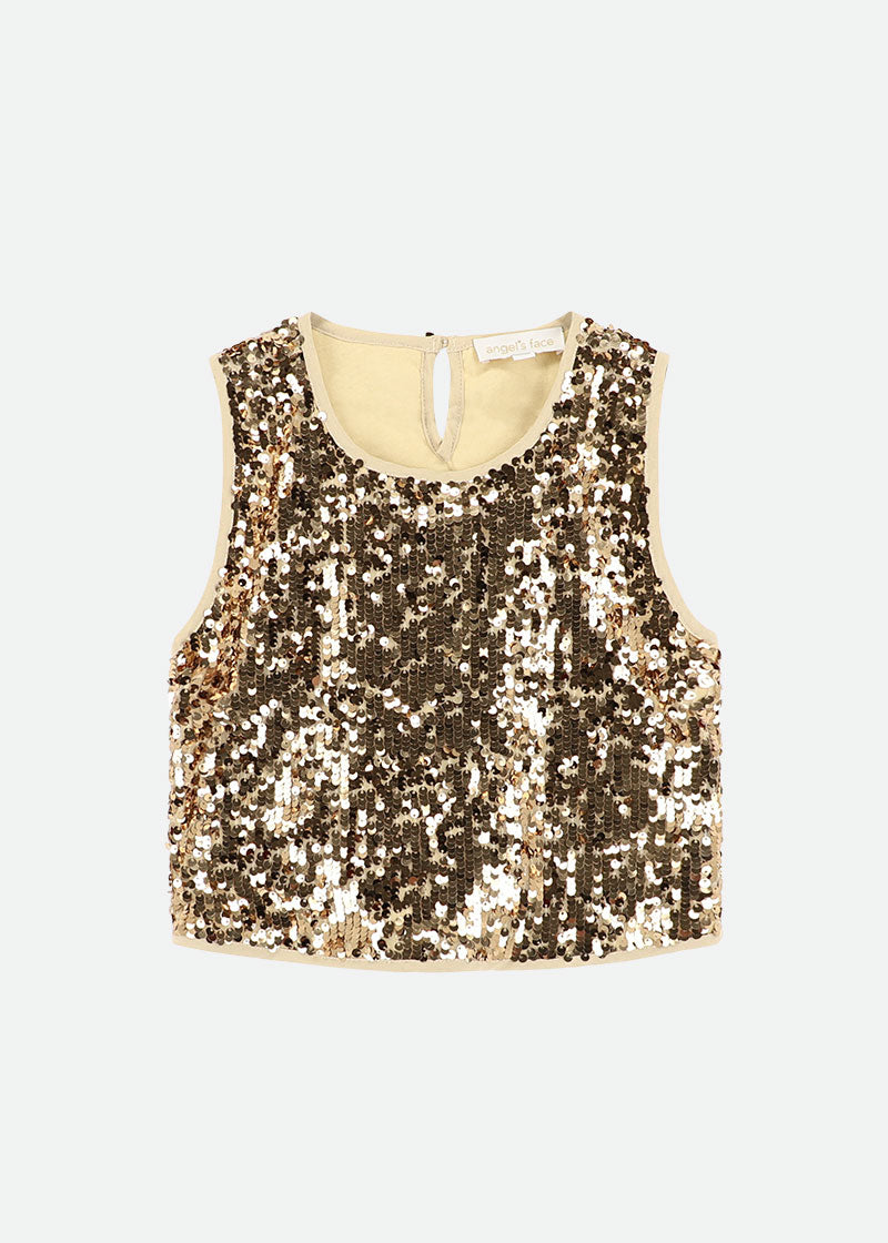 Diva Sequin Top Gold – Angel's Face