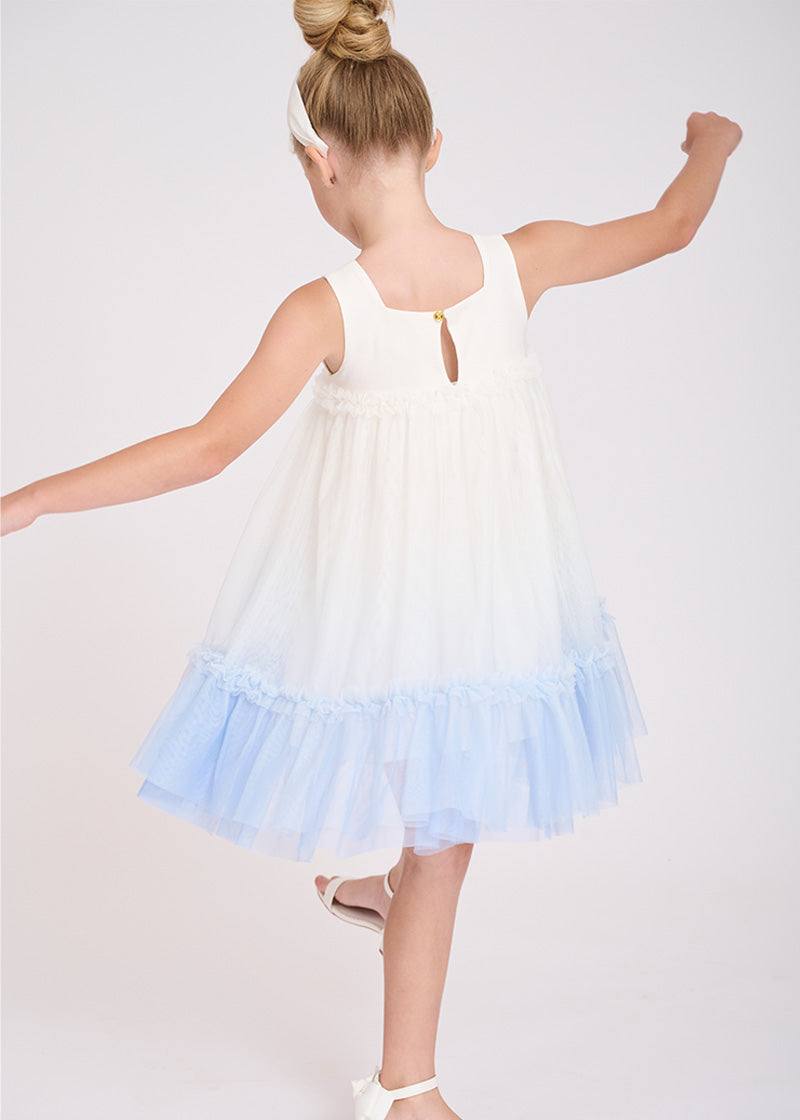Donatella Dress Snowdrop Blue