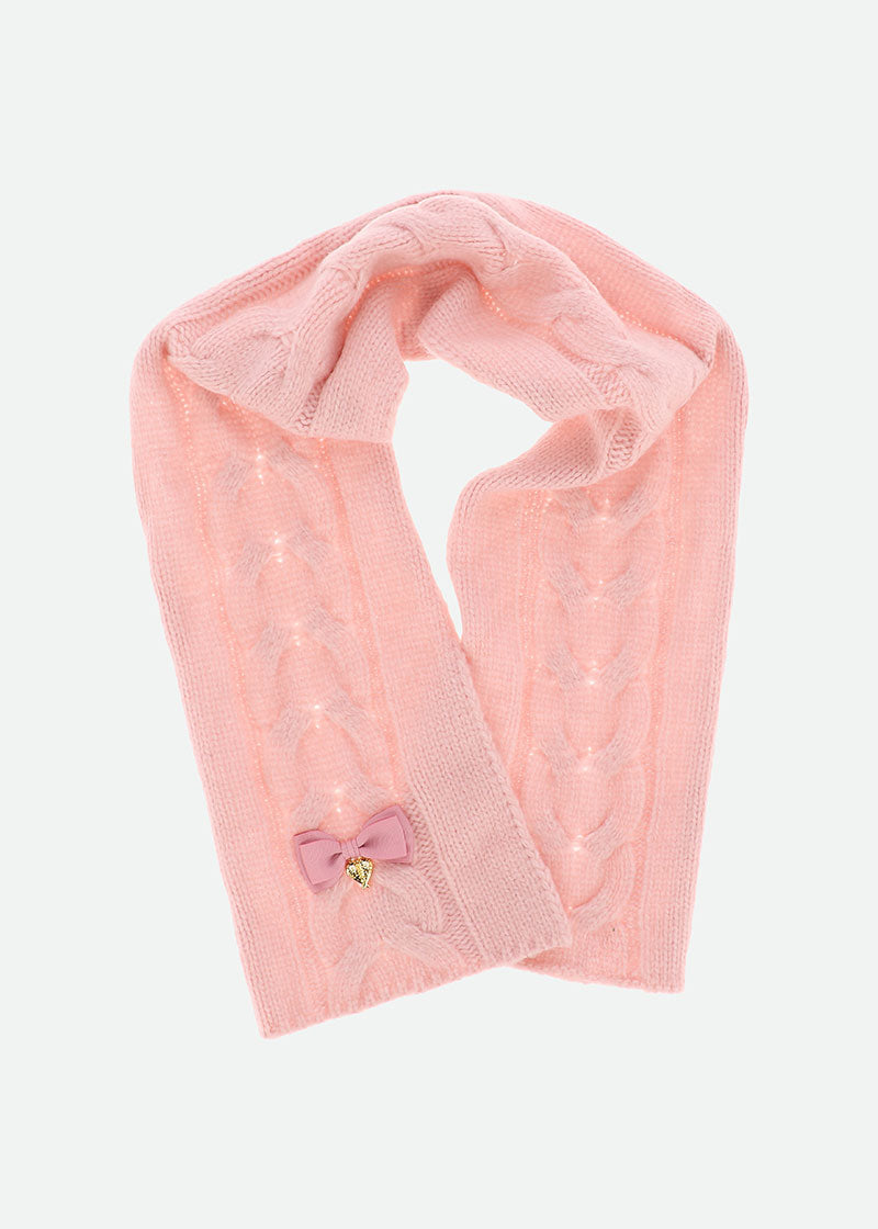 Echo Cable Scarf Pink