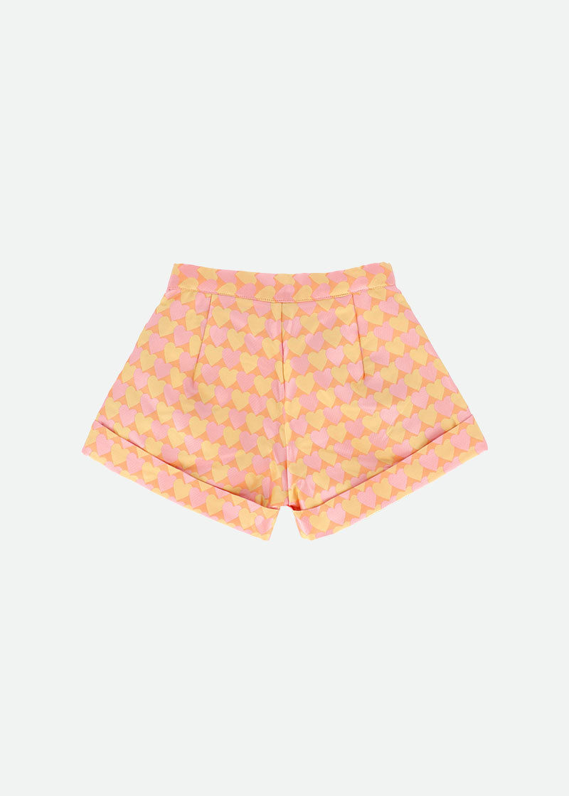 Ella Shorts Apricot Hearts