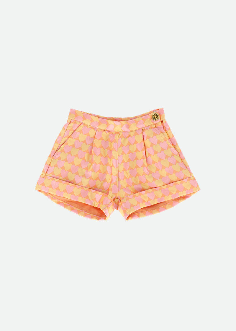 Ella Shorts Apricot Hearts