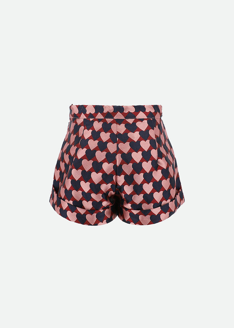 Ella Shorts Navy Hearts