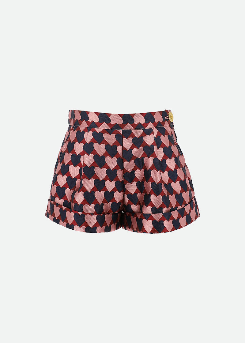 Ella Shorts Navy Hearts