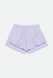 Ella Houndstooth Shorts Blue