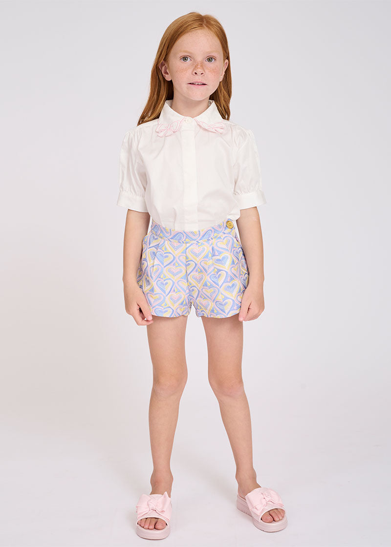 Elouise Sslv Blouse White Pink