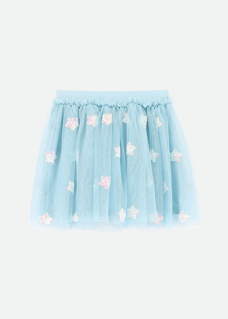 Erika Sequin Star Skirt Porcelain Blue