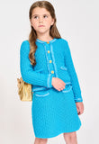 Eugenie Knitted Jacket Turquoise