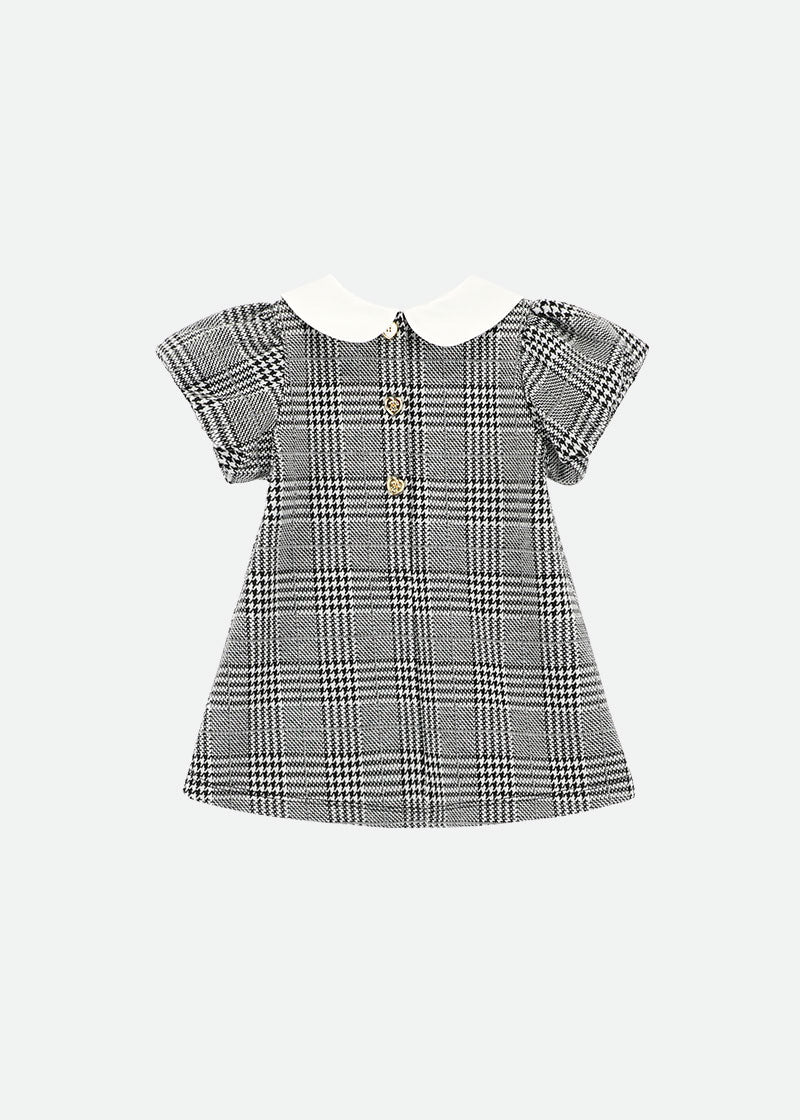 Friday Baby Check Dress Grey