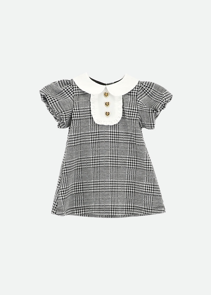 Friday Baby Check Dress Grey