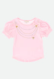 Goldie Necklace Tee Fairy Pink