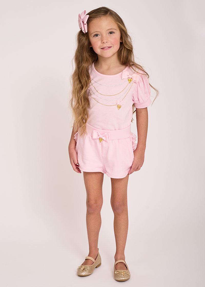 Goldie Necklace Tee Fairy Pink