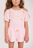 Goldie Necklace Tee Fairy Pink