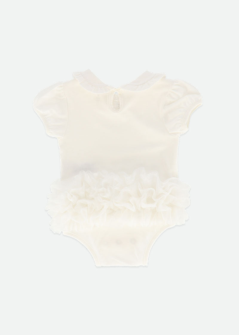 Gwyneth Baby Ruffle Onesie Snowdrop